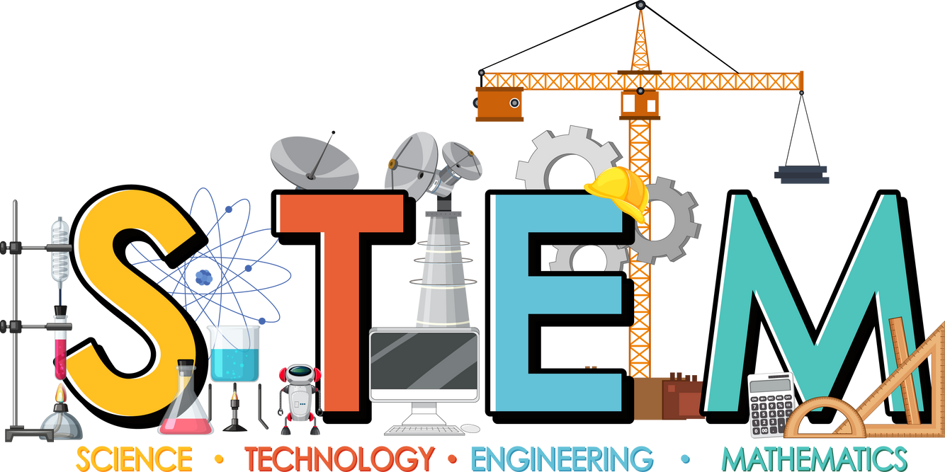 STEM Education Logo Banner on White Background